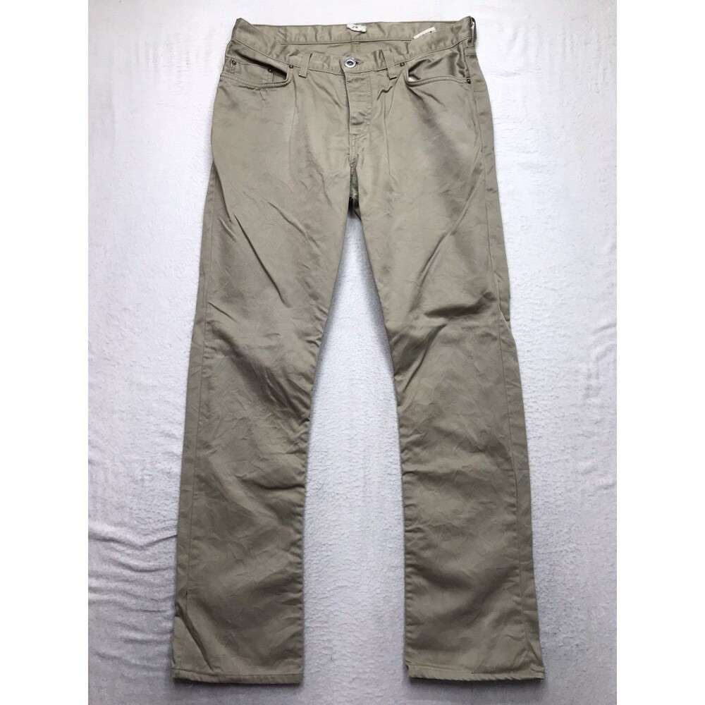 EVER Camper Chino Pant Men 33x32 Khaki Tan 5 Pocket Casual Skater Beach USA made